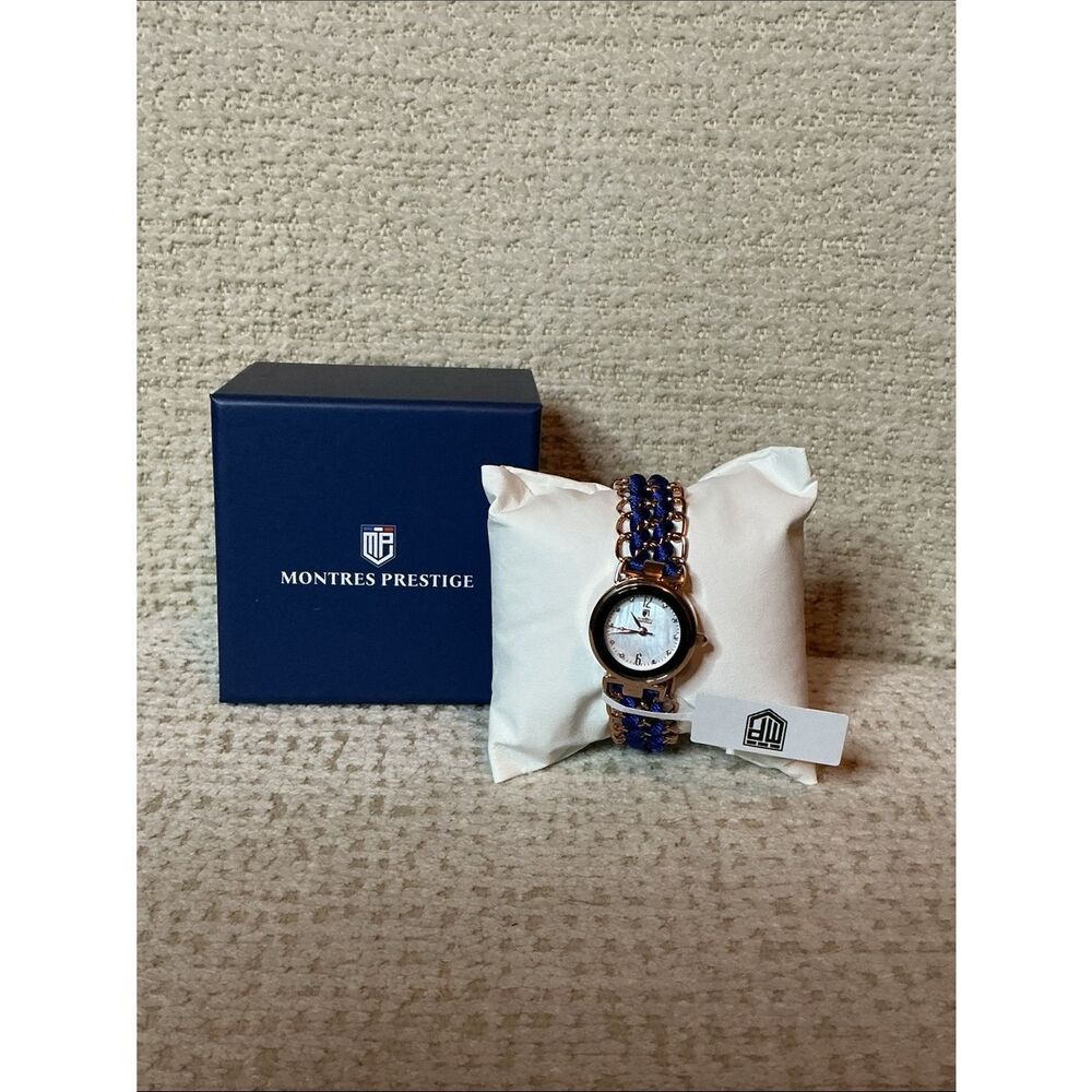 Invicta Rose Gold and Royal Blue Braided Ladies Bracelet Watch 0301